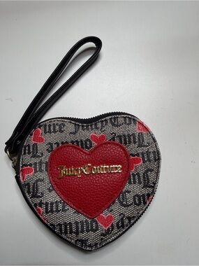 Juicy Couture Red Heart Logo Wristlet